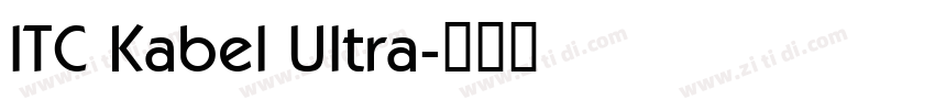 ITC Kabel Ultra字体转换